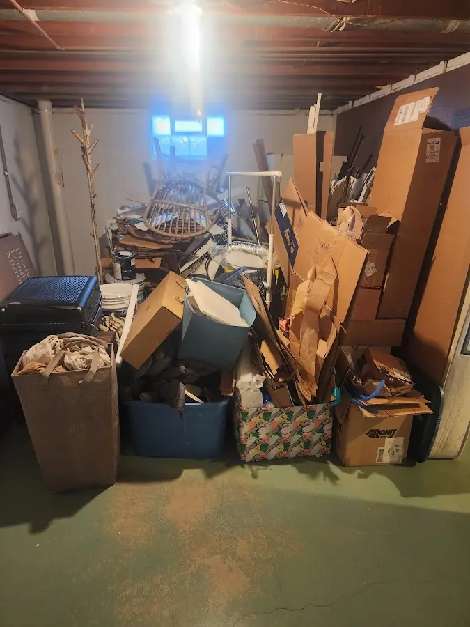 Roll-off dumpster container at job site for 40 Yard Dumpster Rental in Chaffee